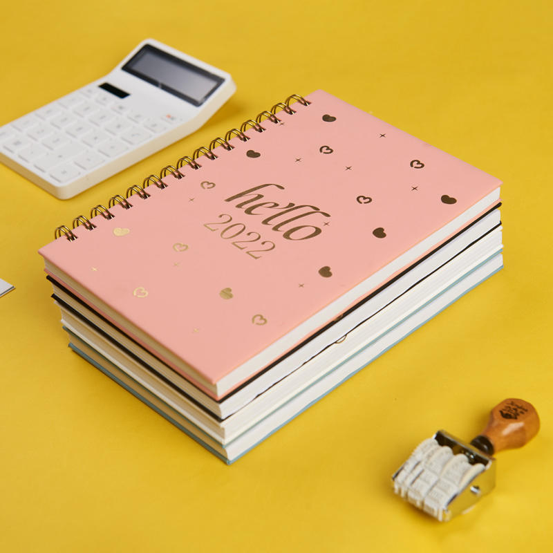A5 pu with foil hardcover spiral diary /agendar D-39017