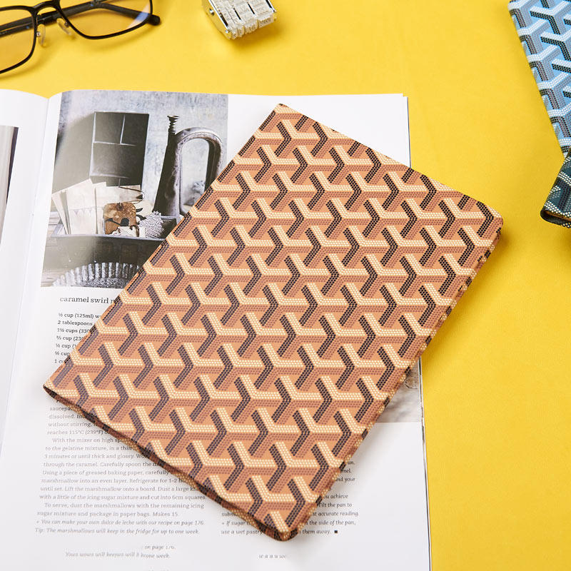 A5pu with solidgeometry design printing hardcover notebook D-39010  