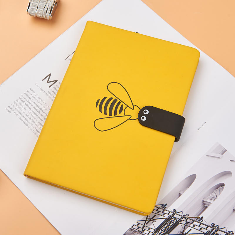 A5size Soft touching PU hardcover with inserts design,silkprinting belt closure notebook D39001 