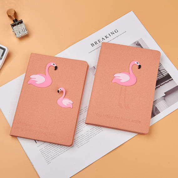 A5  pu hardcover notebook with flexible  famingo patten D-39030