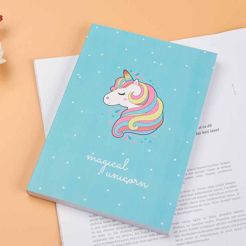unicorn printing glued notebook SW39004