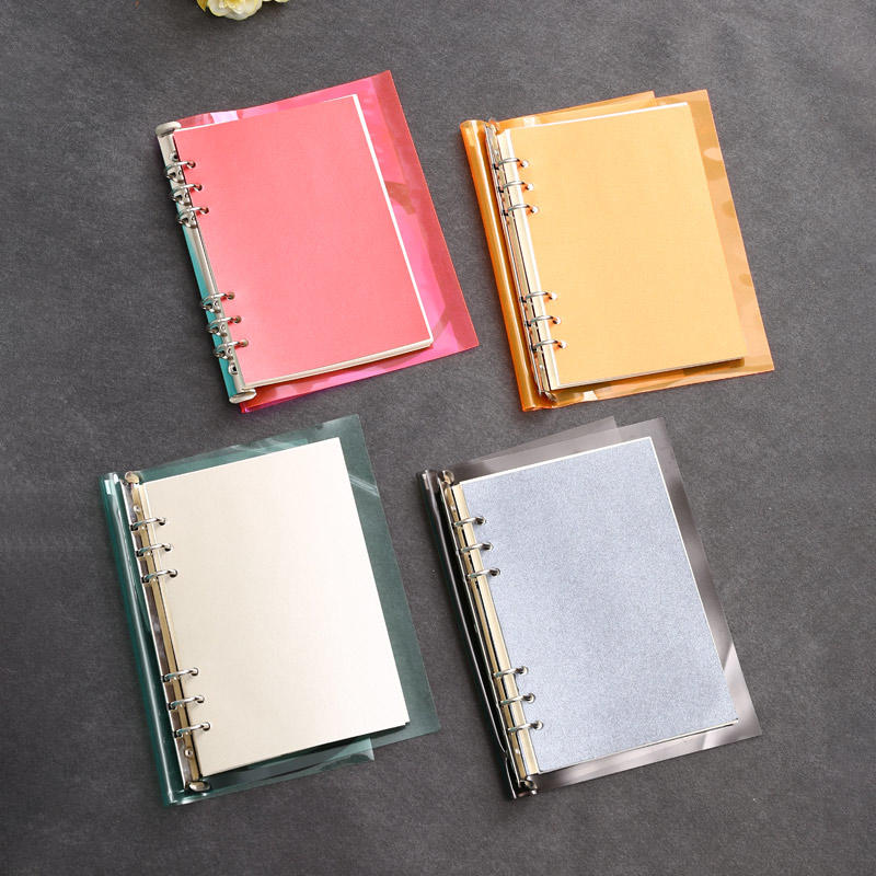 A5neon  PVC with silk printing (organizer)six clip notebook D39054 