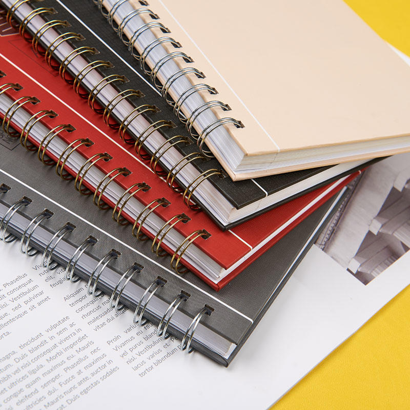 A5 paper based hardcover spiral notebook 