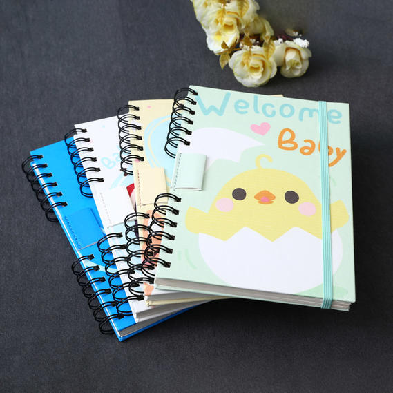 A5 pu based hardcover spiral notebook with a penloop and an elastic band SP39011
