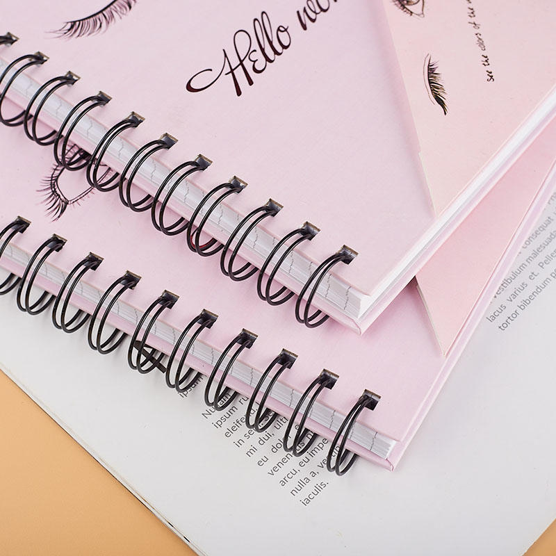 A6 size paper based hardcover spiral notebook with a card pocket SP39008-A